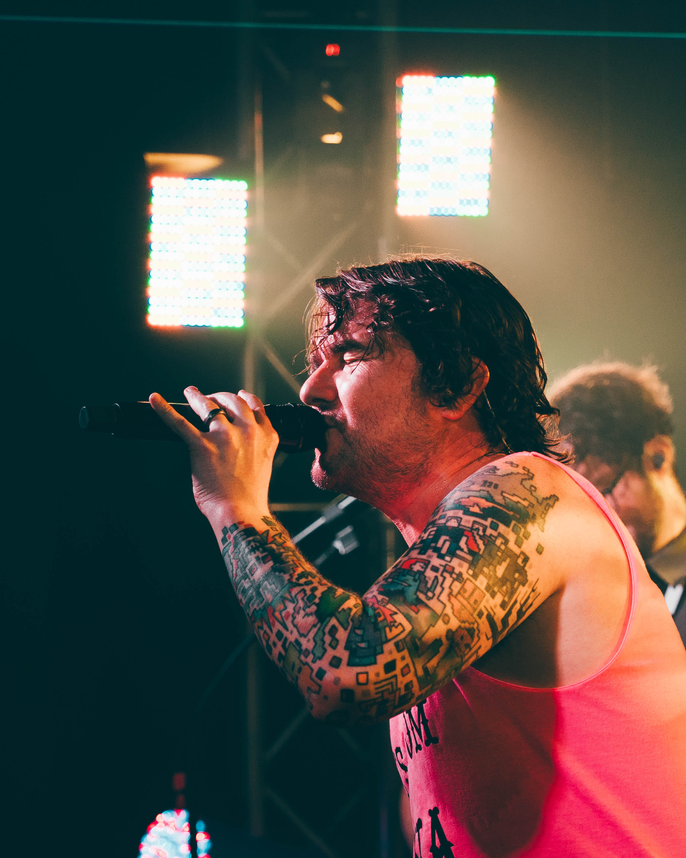 EMOtional Support performing live on stage